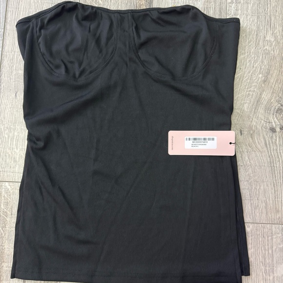 Micas 2 piece set matching top and bottom bustier corset style top ribbed cute - Picture 2 of 10